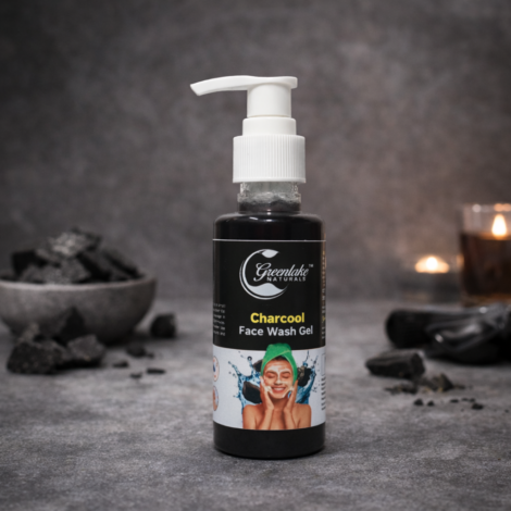 Greenlake Naturals Charcoal Face Wash Gel – Deep Cleansing Face Wash | 100 ml